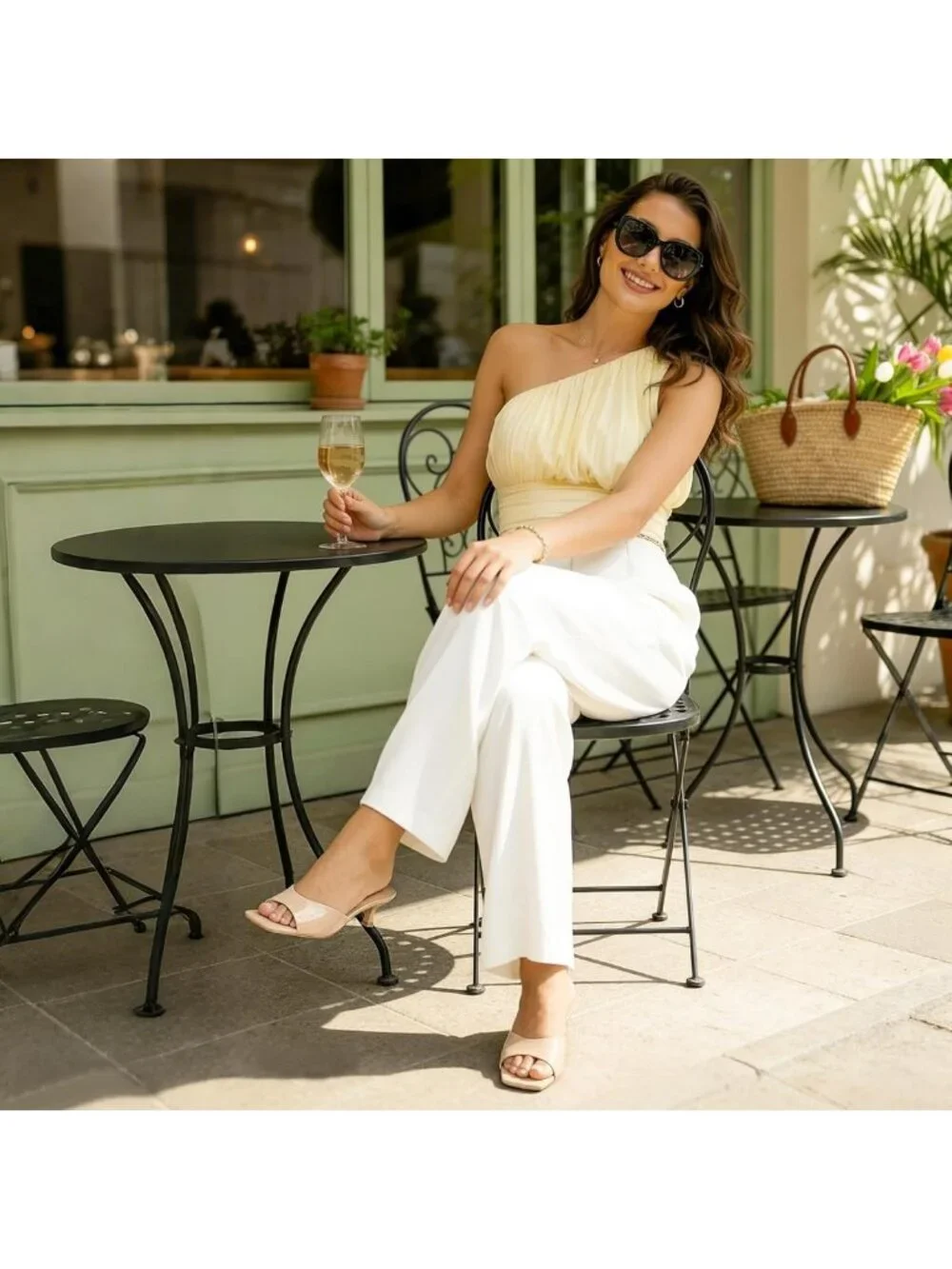 Chic Square Toe Kitten Heels for Women - Stylish Heeled Sandals for Office